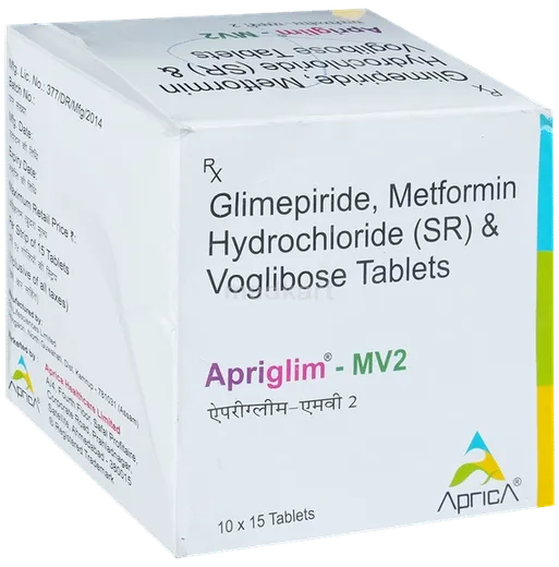 apriglim mv 2mg tablet 10's